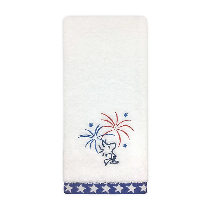 Embroidered Snoopy 4th of July Kitchen Bathroom ANY ROOM WHITE COTTON TOWEL 