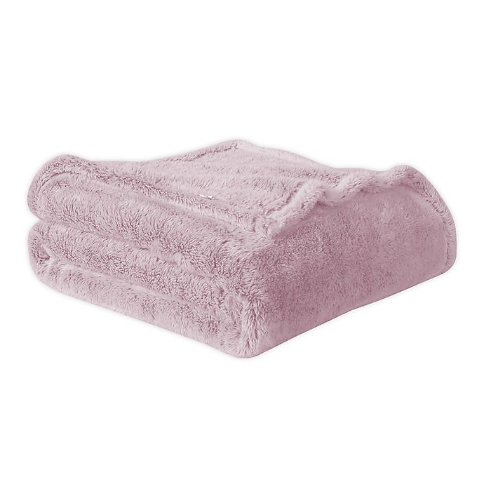 Cathay Home® Luxe Soft High Pile Plush Throw Blanket in Blush