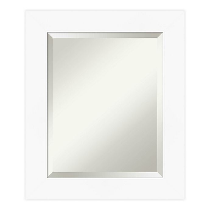 Amanti Art Cabinet 21-Inch x 25-Inch Bathroom Vanity Mirror in White