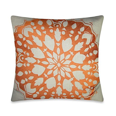 Buy Rangoli Square Throw Pillow in Orange from Bed Bath & Beyond