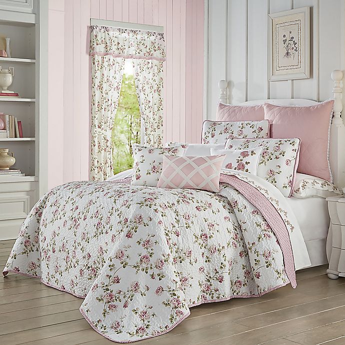 Mary 2-Piece Reversible Twin Quilt Set in Rose