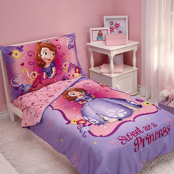 Disney Princess Sofia The First Purple Pink Comforter Sham Set New Girls Bedding 