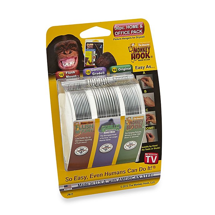 Lot of 12 packs of 4 The Amazing Monkey Hook As Seen On TV Picture Hanger 20lb 