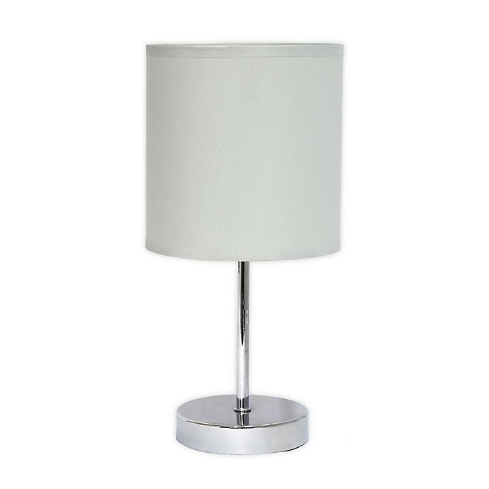 Mini Table Lamp in Chrome with Fabric Shade