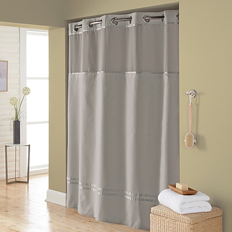 Buy Hookless® Escape 71Inch x 74Inch Fabric Shower Curtain and Shower Curtain Liner Set in 