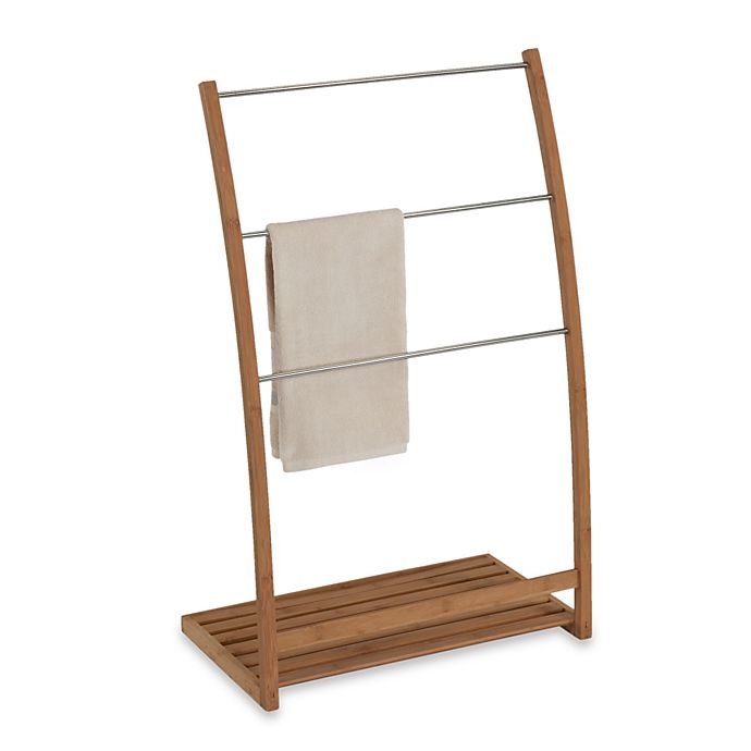 EcoStyles Bamboo Free Standing Towel Stand