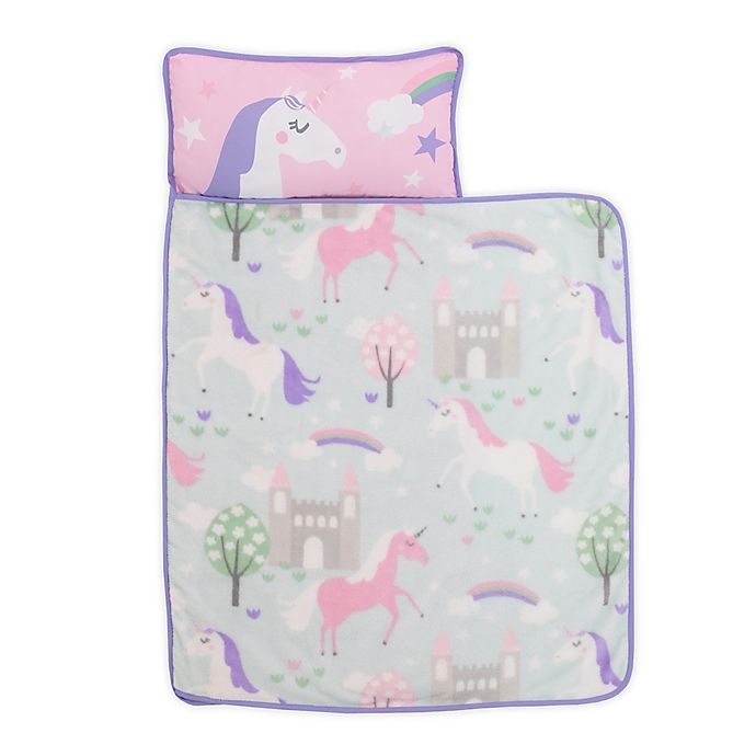 Everything Kids by Nojo® Unicorns Toddler Nap Mat in Pink/Sky Blue