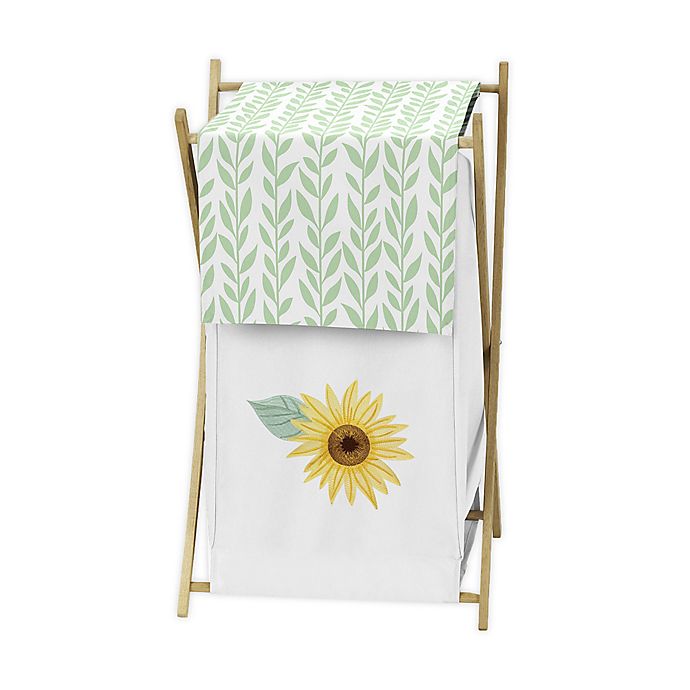 Sweet Jojo Designs Sunflower Laundry Hamper in Yellow/Green