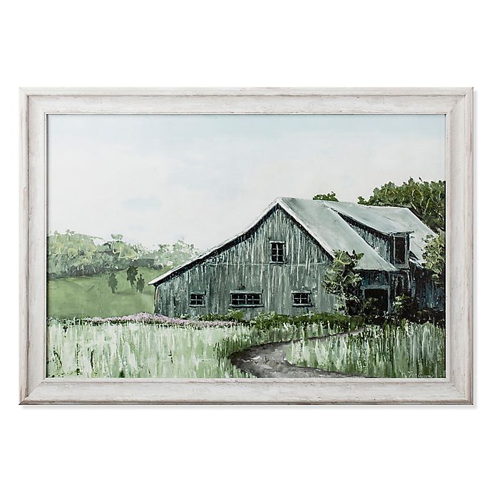 Bee & Willow™ Green Barn 34-Inch x 24-Inch Framed Canvas Wall Art