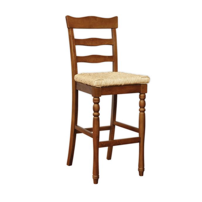 Leslie Rush Bar Stool in Walnut Bed Bath & Beyond