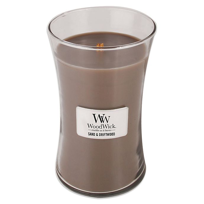 WoodWick Sand & Driftwood  16 oz Scented Ellipse Candle 