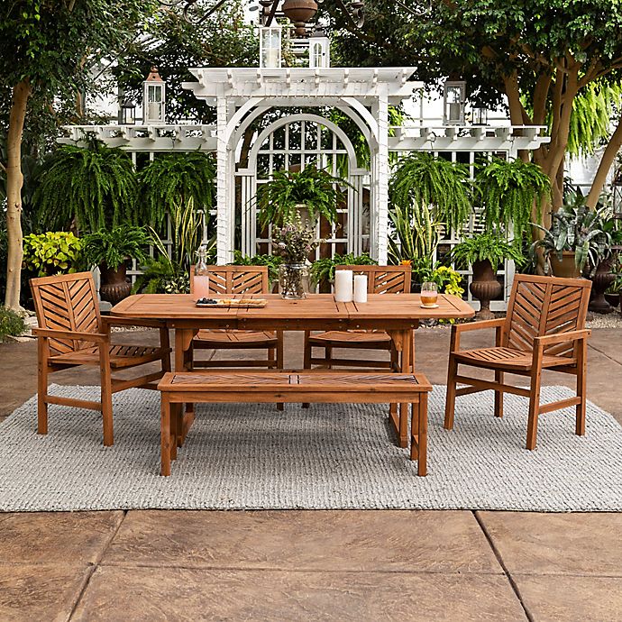Forest Gate Olive Acacia Wood Patio Furniture Collection Bed Bath Beyond - Is Acacia Wood Good For Garden Furniture