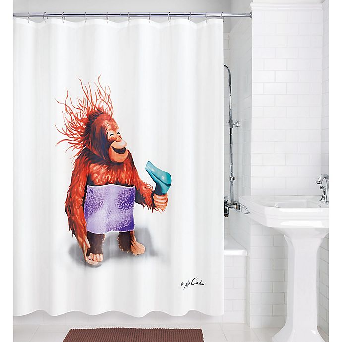 Dryer Monkey Shower Curtain, Monkey Bathroom Decorating Ideas