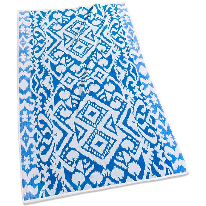 Echo Design™ Malia Jacquard Beach Towel in Blue
