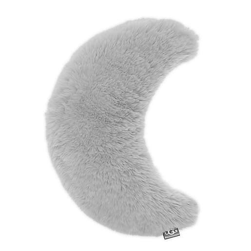 UGG® Trixie Plush Moon Throw Pillow in Glacier Grey. View a larger version of this product image.