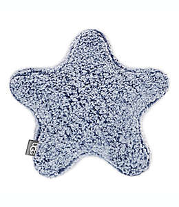 Cojín decorativo de poliéster UGG® con forma de estrella color azul marino