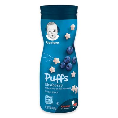 Gerber Graduates Puffs 1.48 Oz. Organic Blueberries Canister