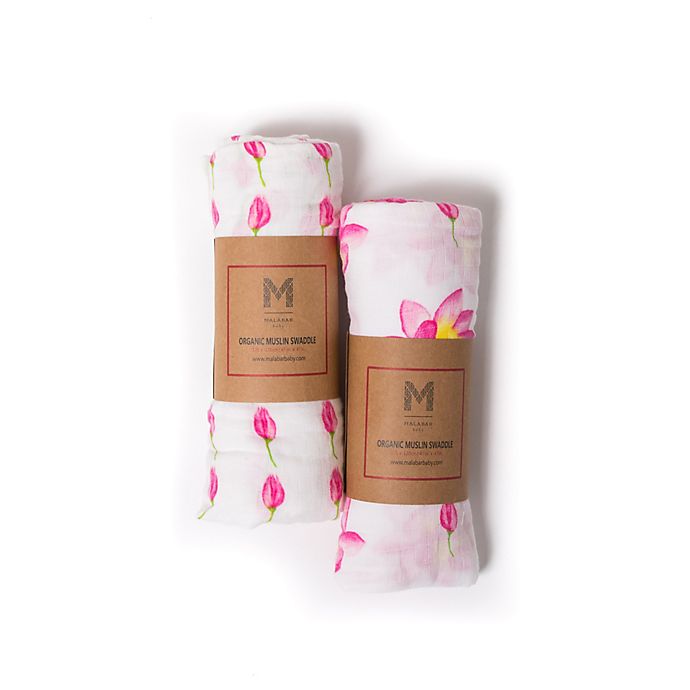 Malabar Baby 2-Pack Enchanted Garden Organic Cotton Swaddle Blankets