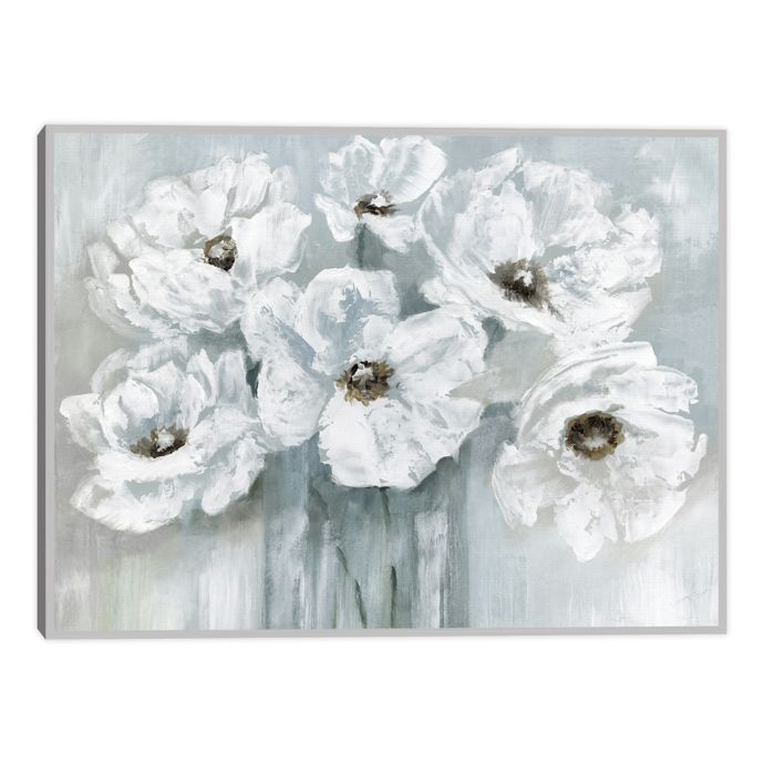 Masterpiece Art Gallery White Poppy Bouquet Framed Canvas Wall Art Bed Bath & Beyond