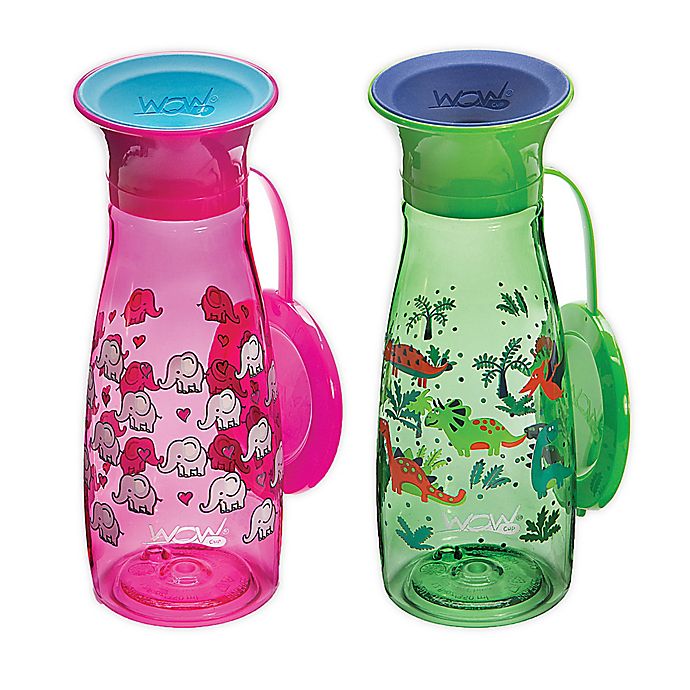 Wow Cup® 2-Pack 12 oz. Sippy Cups with Travel Lids