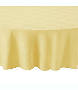 Mantel liso redondo de poliéster Wamsutta® de 1.77 m color amarillo canario
