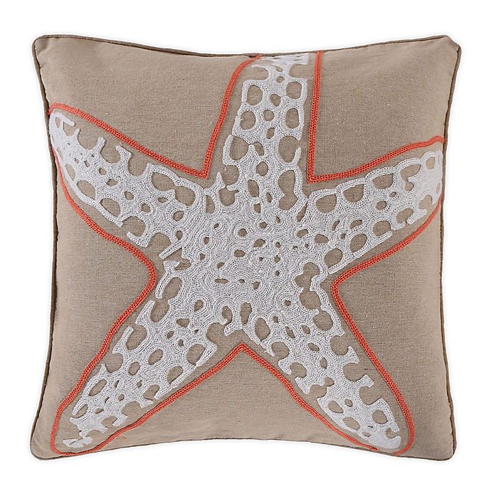 Coastal Living® Nikoleta Starfish Square Throw Pillow in Natural