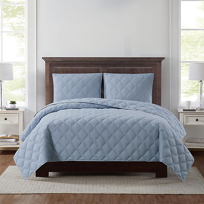 Truly Soft® 3D Puff 2-Piece Twin XL Quilt Set in Light Blue