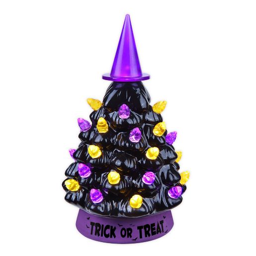 Mr Halloween Mini Led Vintage Witch Hat Tree Decoration In Black Bed Bath Beyond