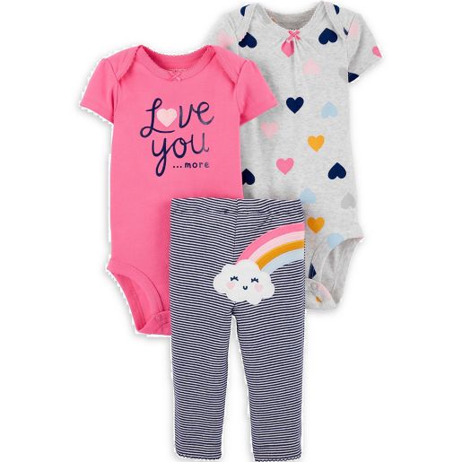Download Carter S 3 Piece Little Character Love You More Set In Rainbow Bed Bath Beyond