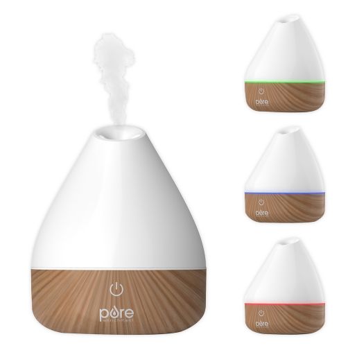 Pure Enrichment Natural Essential Oil Aroma Diffuser in Wood/White