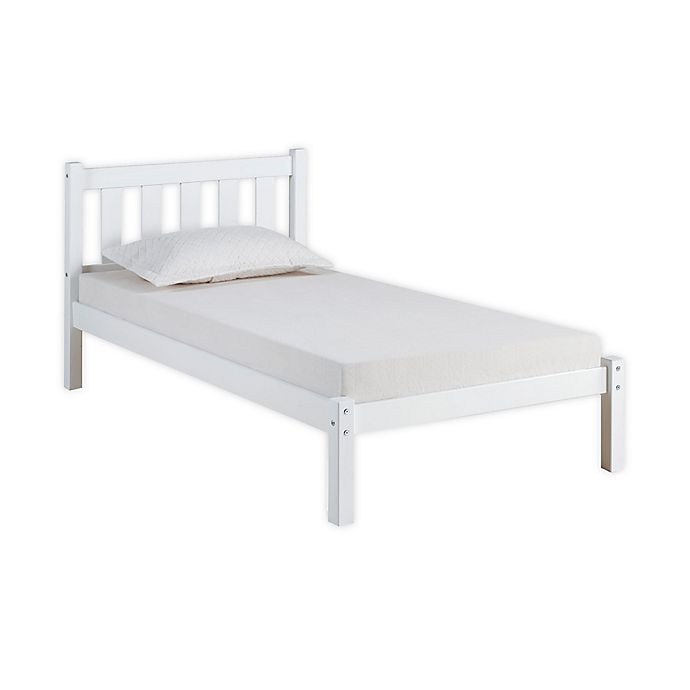 Poppy Twin Wood Platform Bed in White