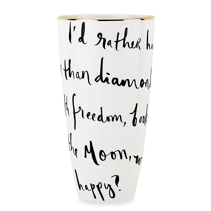kate spade new york Daisy Place™ Wit and Wisdom 9-Inch Vase
