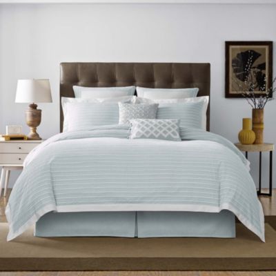 Real Simple® Soleil Duvet Cover in Aqua - Bed Bath & Beyond