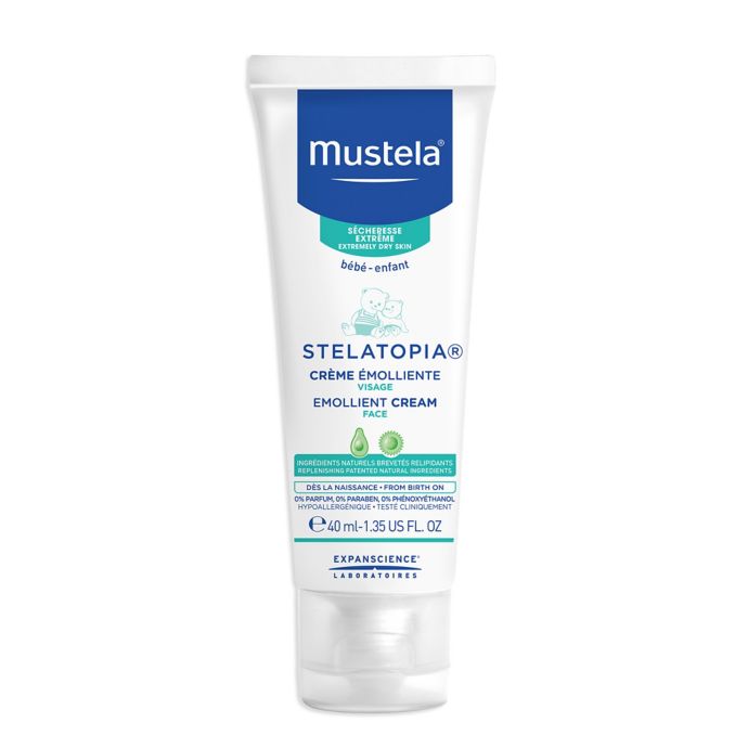 Mustela Stelatopia 1 35 Fl Oz Emollient Face Cream For Extremely Dry To Eczema Prone Skin Bed Bath Beyond