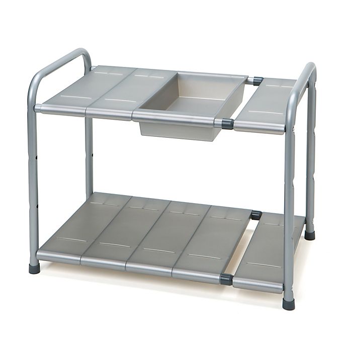 Two-Tier Expandable Under-the-Sink Shelf