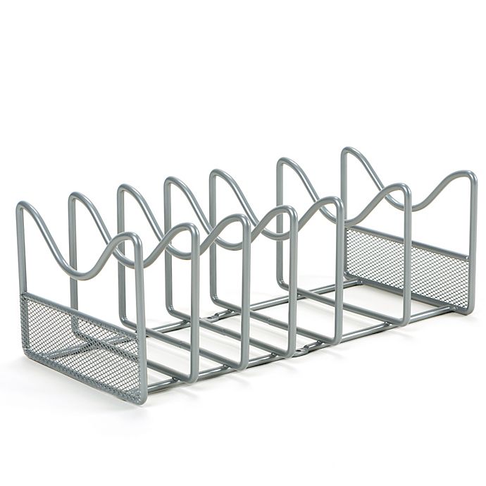 ORG Metal Pot and Lid Organizer in Silver