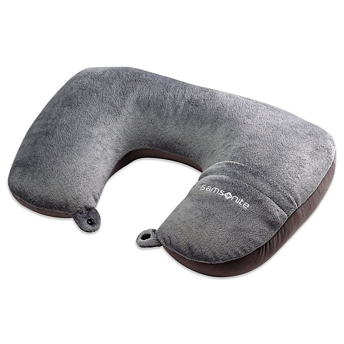 Samsonite Magic 2-in-1 Travel Pillow with Pocket in Charcoal