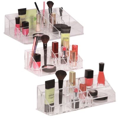 Clear Multi-Compartment Cosmetic Organizers - Bed Bath & Beyond