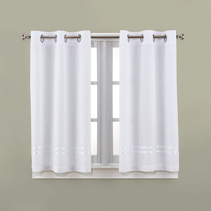 Hookless® Escape 45-Inch Bath Window Curtain Panels in White