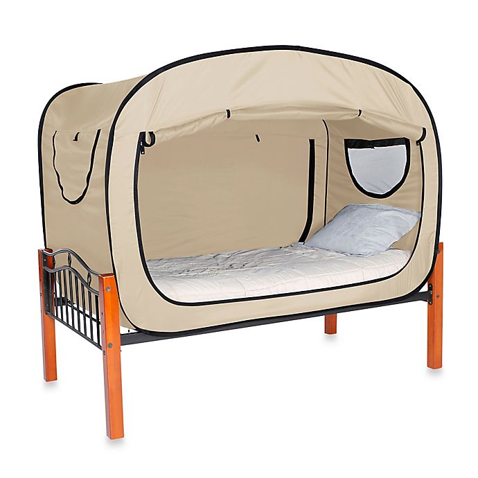 Privacy Pop Bed Tent In Tan Bath, Privacy Pop Tent For Bunk Beds