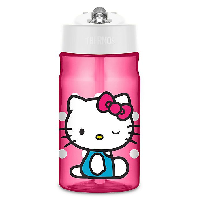 6.5 OZ INSULATED BOTTLE HELLO KITTY STAINLESS STEEL THERMOS RED OR PINK * 