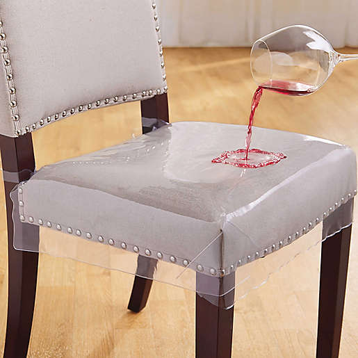 Salt Clear Chair Seat Protectors Set, Dining Chair Seat Cushion Protectors Plastic Covers