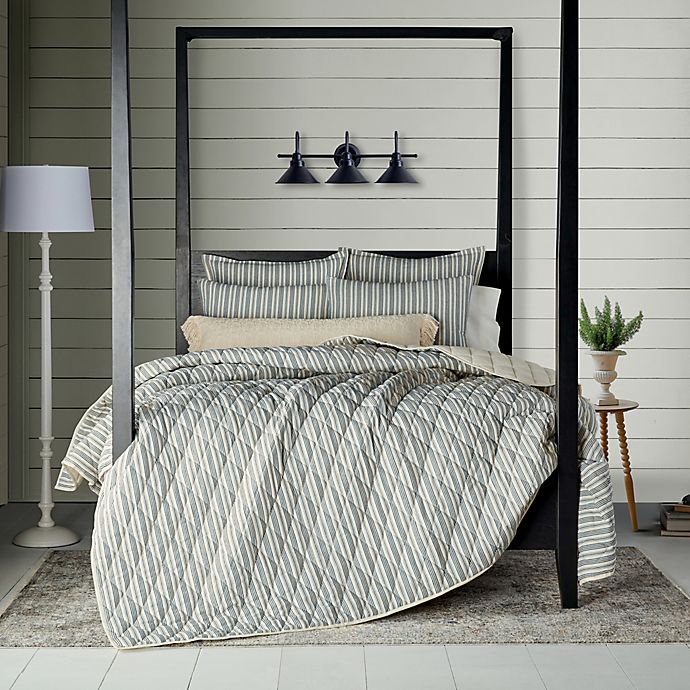Bee & Willow™ Quarry Stripe 3-Piece King Quilt Set in Grey/Natural