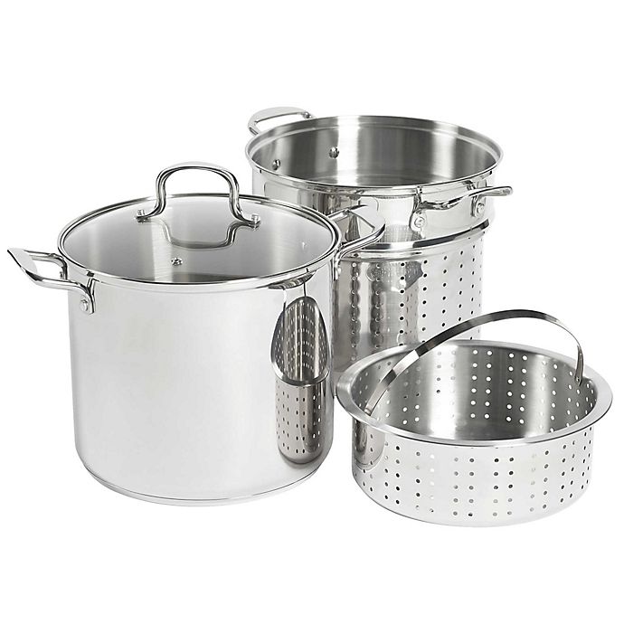 4-Piece 12 Qt Professional 18/10 Stainless Steel Multi-Cooker With Lid 