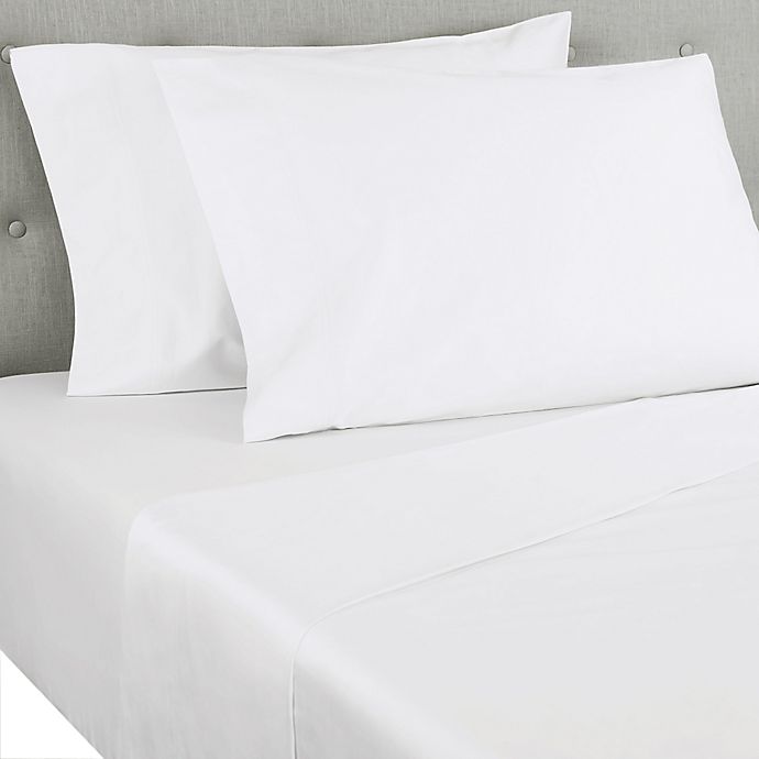 Nestwell™ Ultimate Percale 400-Thread-Count Twin XL Flat Sheet in Bright White