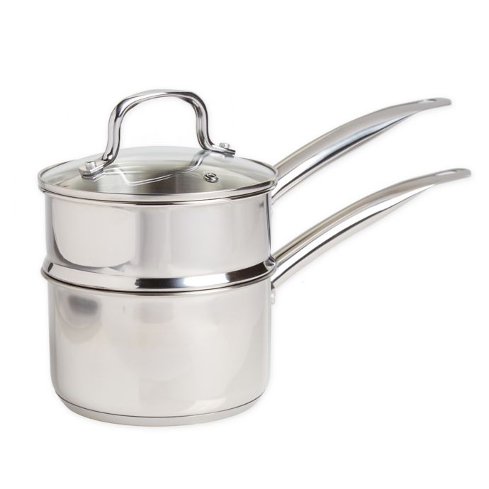 8 quart aluminum double boiler 3 piece set new 