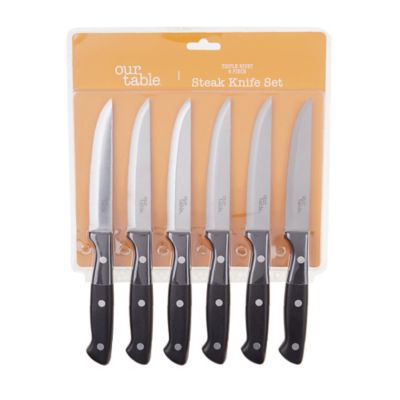 Estuche de 6 cuchillos carne acero Goliath