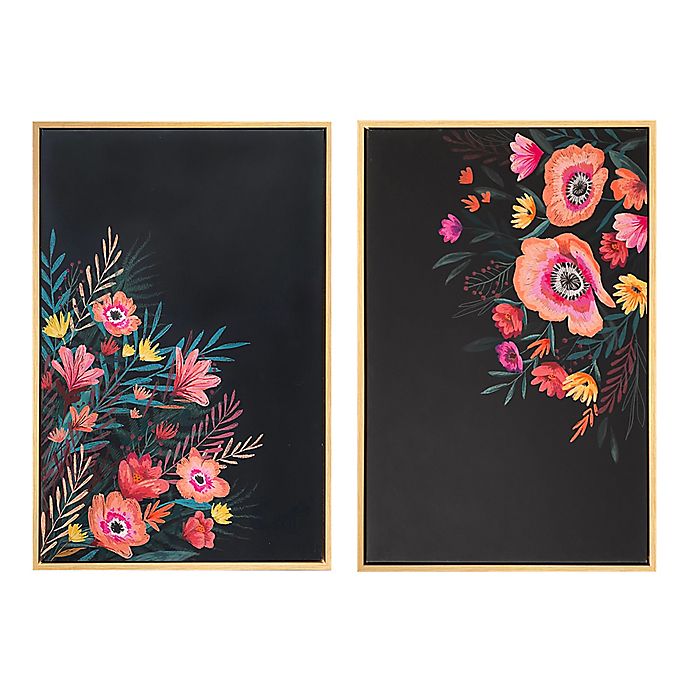 Wild Sage™ Vibrant Floral 20-inch x 30-Inch Framed Canvas Wall Art (Set of 2)