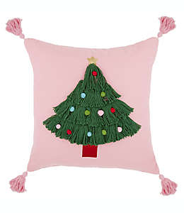 Cojín decorativo cuadrado de algodón H for Happy™ con diseño de árbol de Navidad