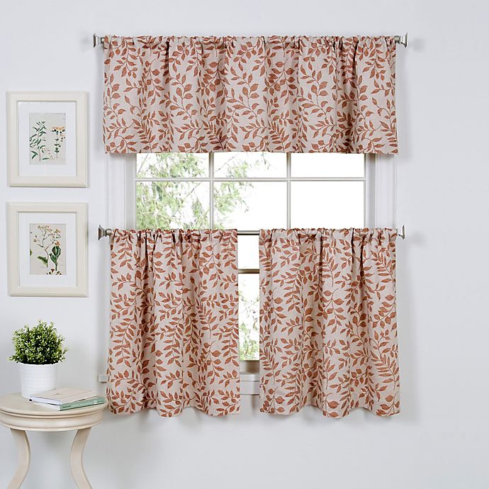 Serene 24-Inch Window Curtain Tier Pair in Spice